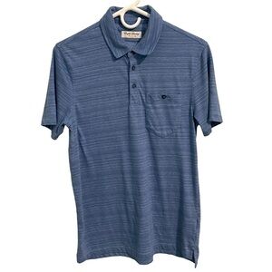 English Laundry Blue Indigo Fog Short Sleeve Collared Polo Shirt Size Small